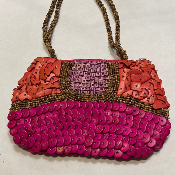 Multicolored Beaded Boho Bag - Picture 2 of 9